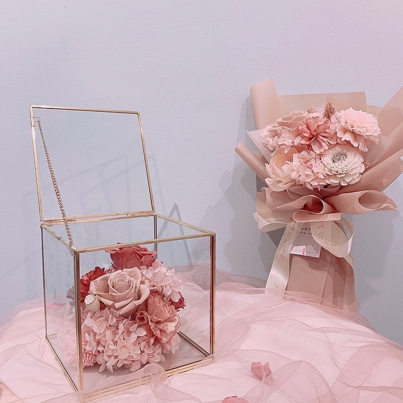 母亲节作品-呵护光阴 - 干燥花/捧花 - 植物．花 粉红色