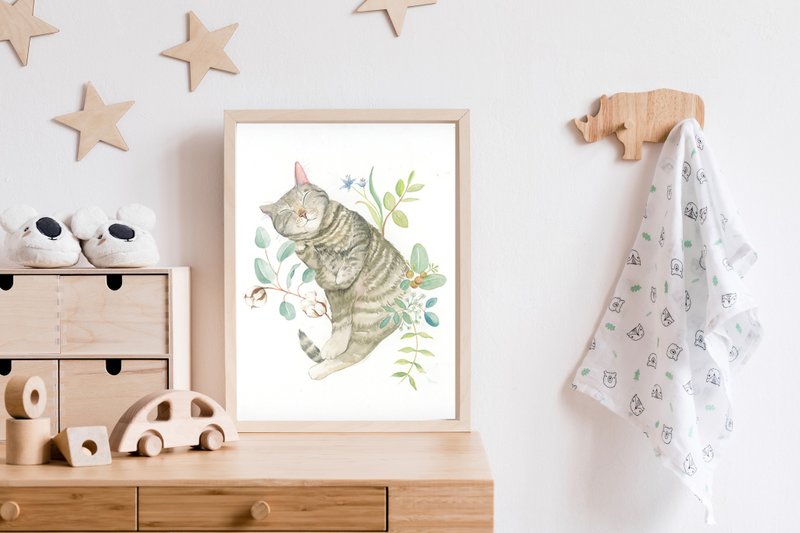新生儿礼物  | 婴儿房装饰画  | 家饰画  | 动物挂画  | - 墙贴/壁贴 - 纸 多色