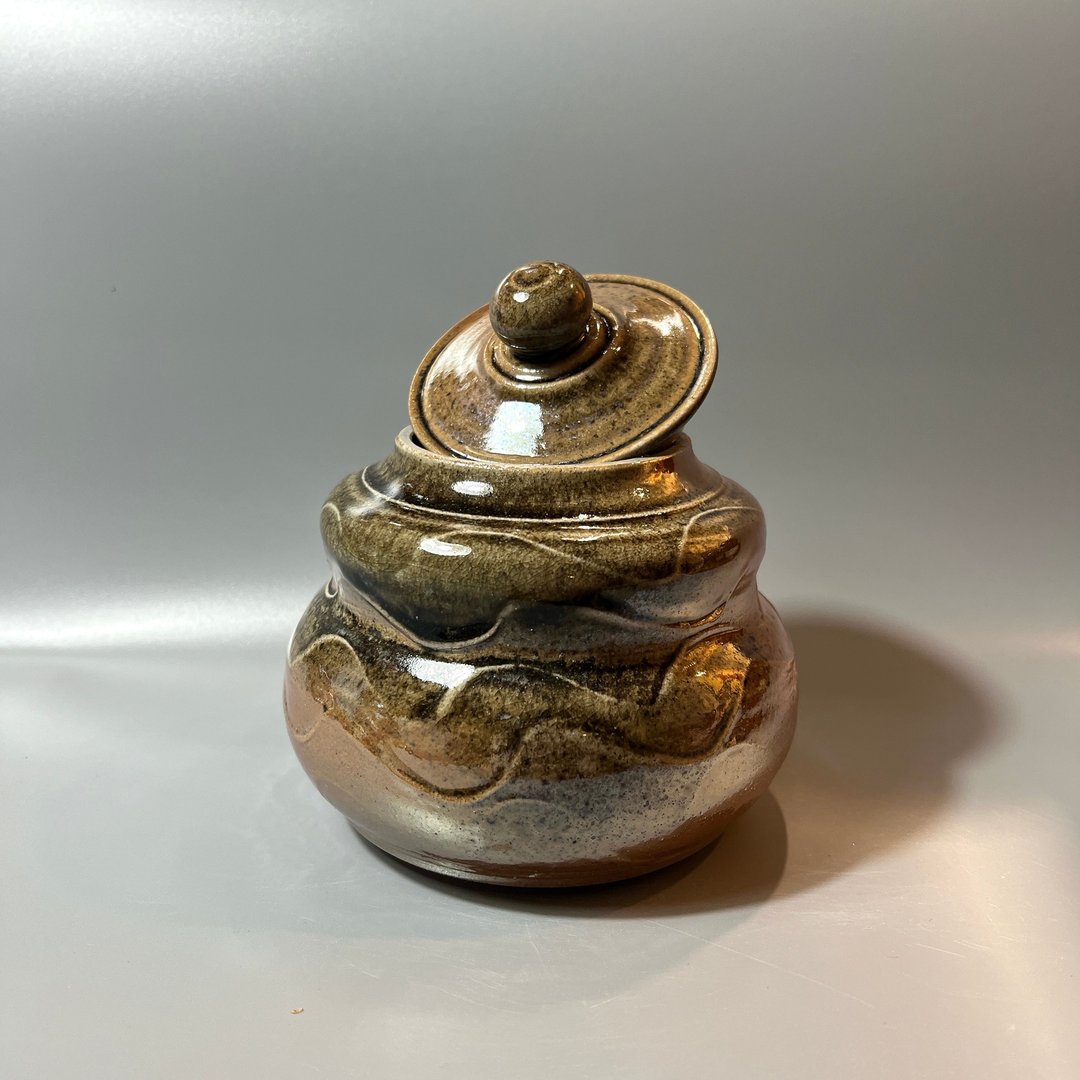 超美柴烧落灰火痕半斤茶仓 / 茶罐 / 藏茶器  / 小平凡手 - 其他 - 陶 卡其色