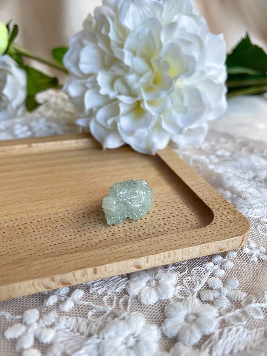 冰晴水洒芝麻点龙龟    |天然缅甸翡翠 - 吊饰 - 玉石 银色