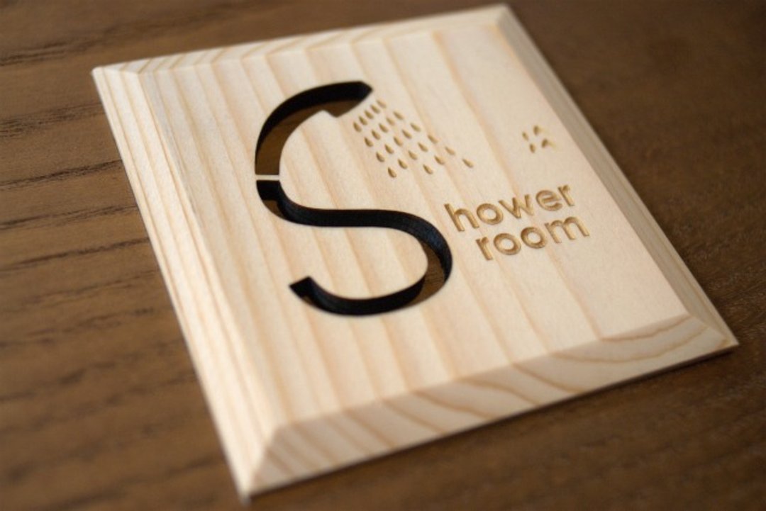 Shower room plate SHOWER (P) - 其他 - 木头 咖啡色