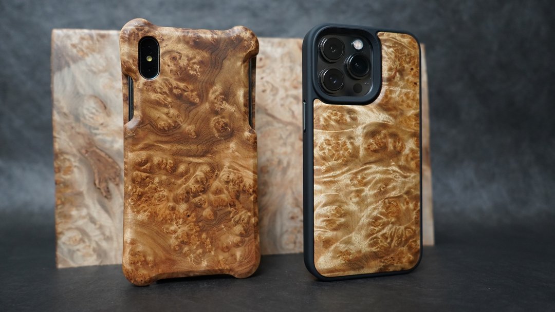 iPhone 系列 黄金樟树瘤 实木木壳与防摔木壳 - 手机壳/手机套 - 木头 黄色