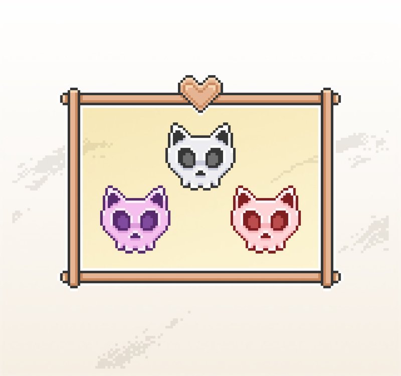 Twitch 表情符号贴图 忠诚点数 怀旧像素风 猫髑髅 - 电脑手机桌布/贴图/App 图示 - 其他材质 