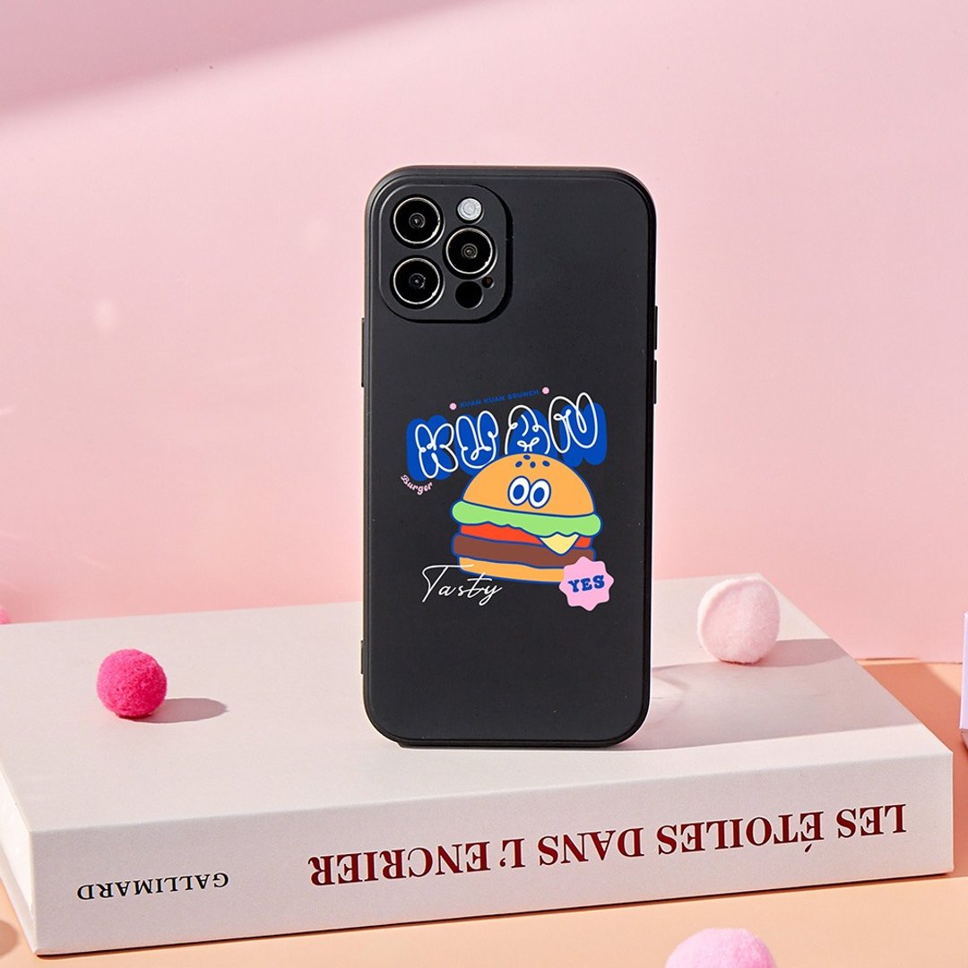 KUAN好吃汉堡纯色硅胶iPhone手机壳 - 手机壳/手机套 - 硅胶 多色