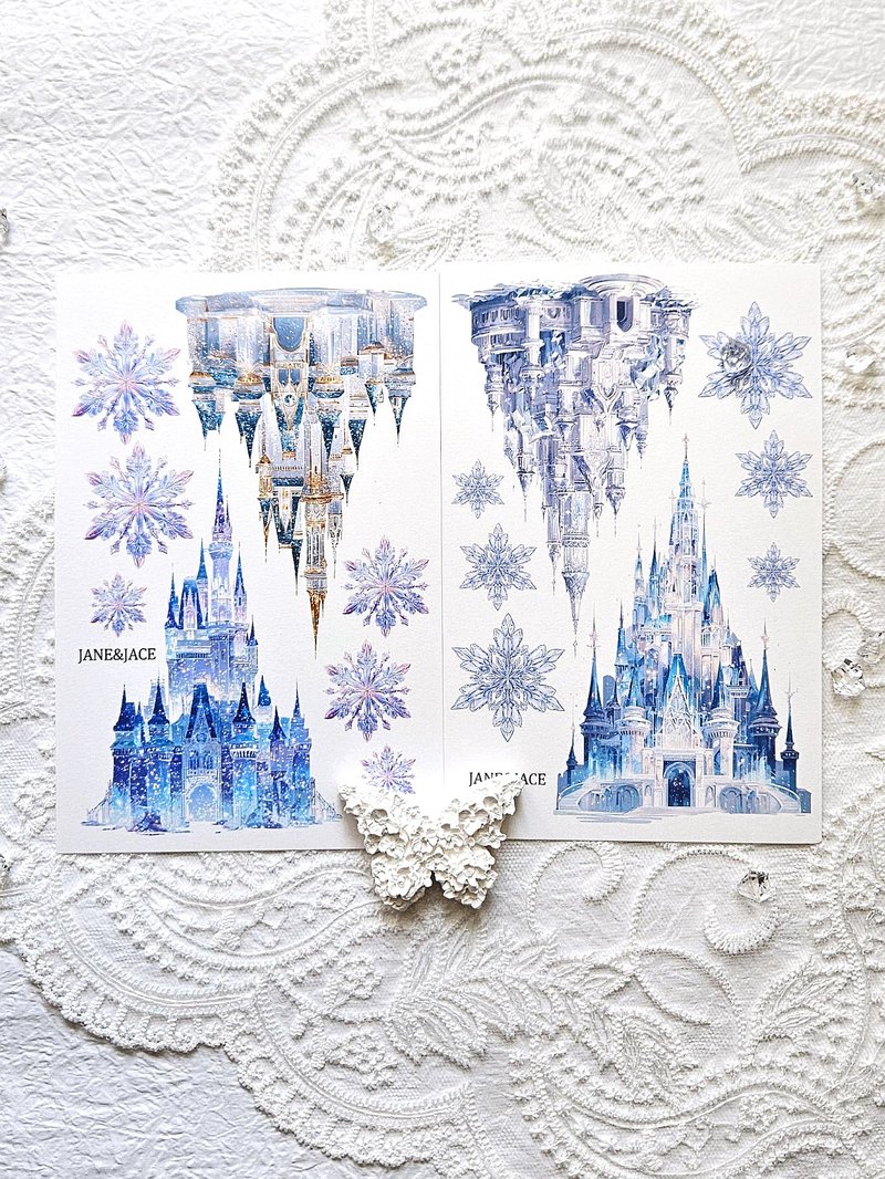 童话冬堡纸张 - 贴纸 - 纸 