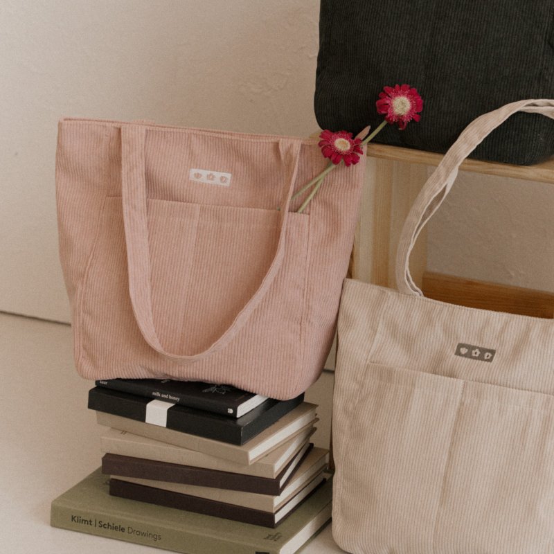 Bloom Archive Tote ・ 烟花粉 - 侧背包/斜挎包 - 其他人造纤维 