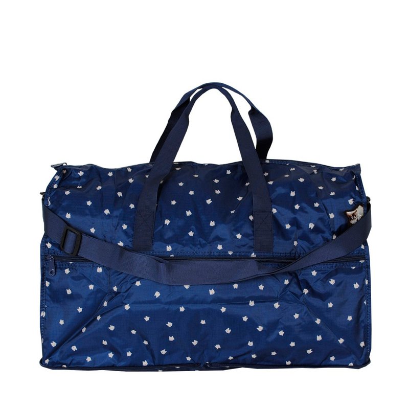 【HAPI+TAS】日本原厂授权 折叠旅行袋 (大)-深蓝躲猫猫 - 手提包/手提袋 - 聚酯纤维 多色