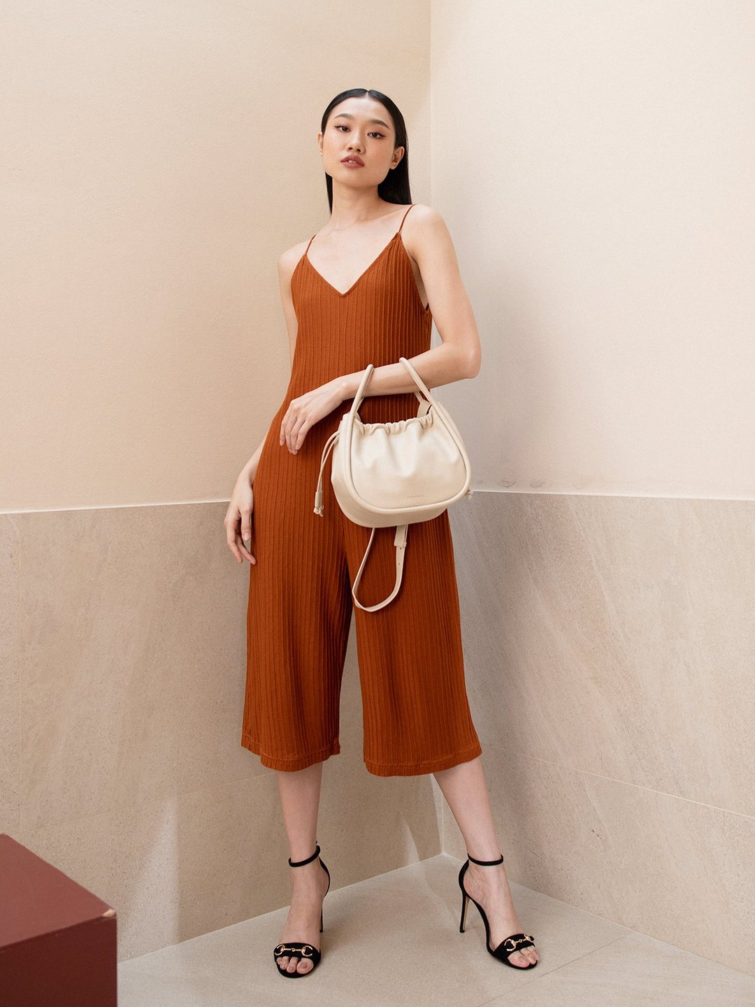 Balloon 25 Drawstring genuine leather crossbody bag. - 束口袋双肩包 - 真皮 灰色