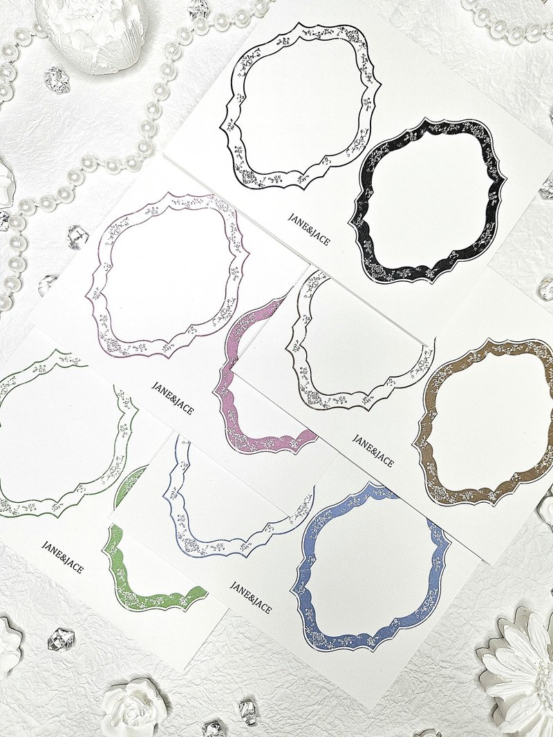 古董印章框架便笺 - 贴纸 - 纸 