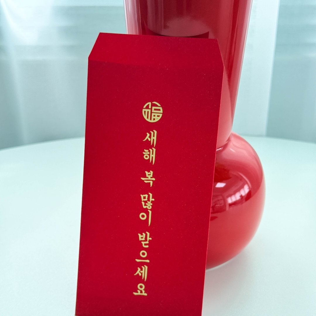 【快速出货】韩文新年快乐새해 복 많이 받으세요红包袋 / 5 入组 - 红包/春联 - 纸 红色