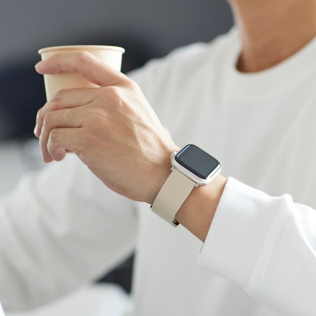 Apple Watch 44/45/46/49mm 意大利真皮表带 - 表带 - 真皮 黑色