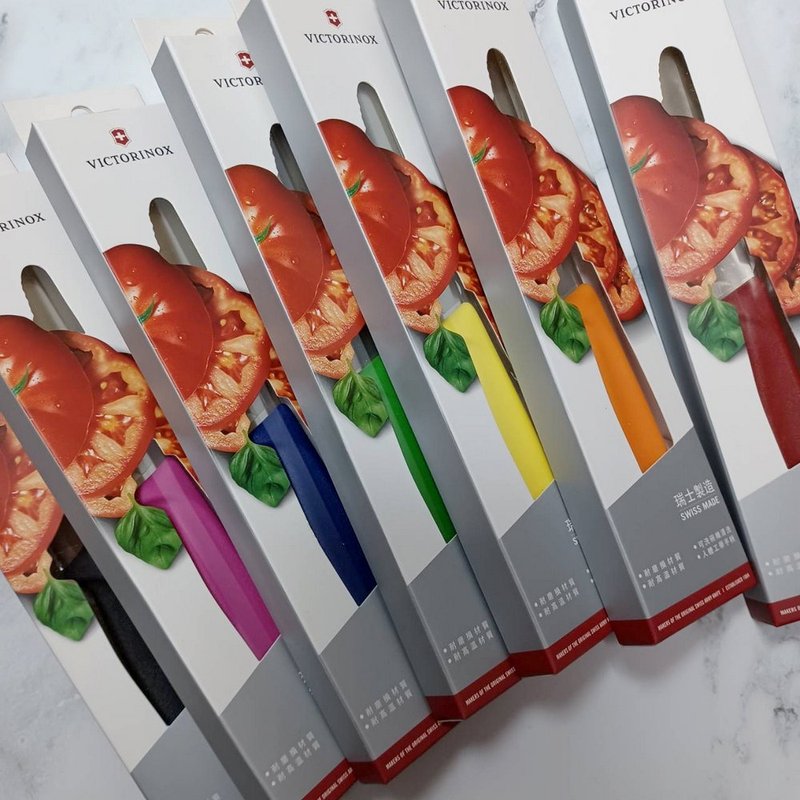 VICTORINOX 瑞士维氏 番茄刀礼盒组(内含透明刀套) 2020 - 餐刀/叉/匙组合 - 不锈钢 多色