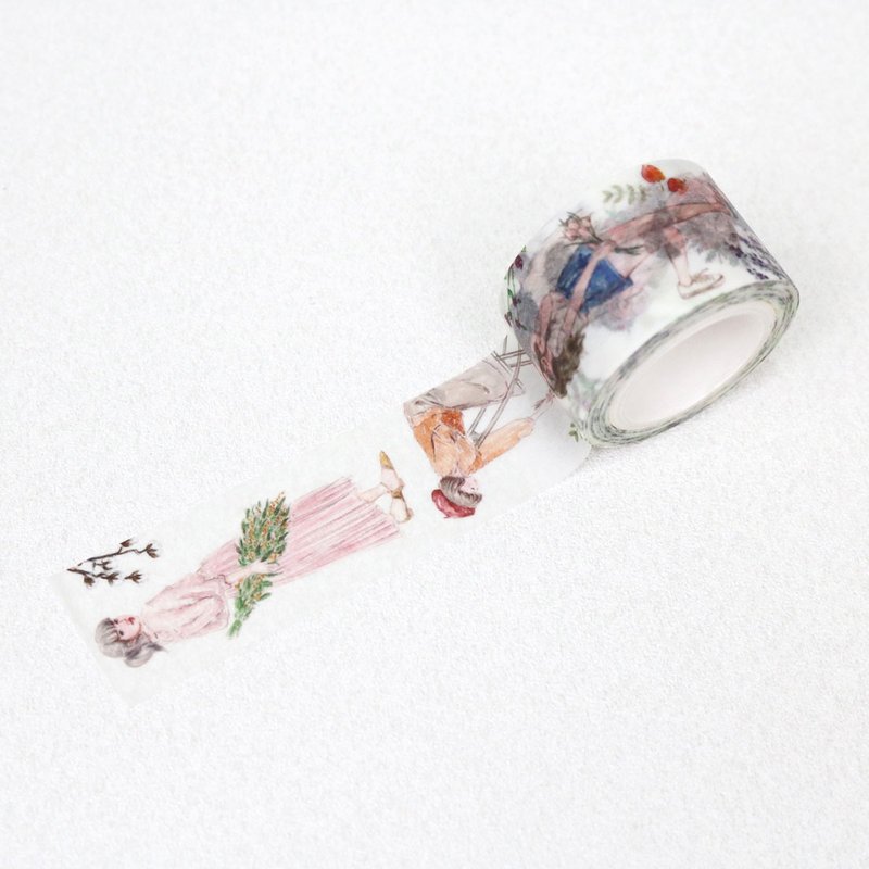 纸胶带 花草女孩 2.5cm x 10m - 纸胶带 - 纸 