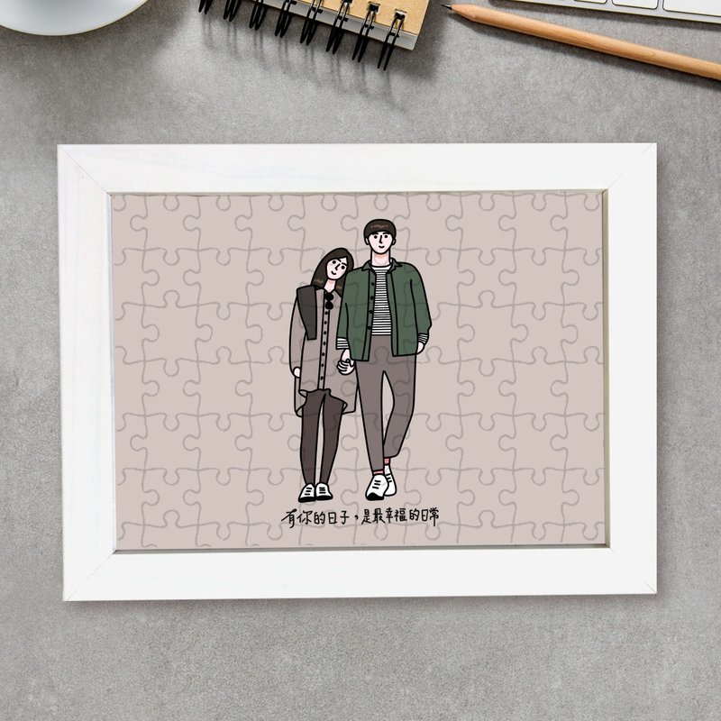 【定制】似颜绘/拼图/相框 - 订制画像 - 木头 多色
