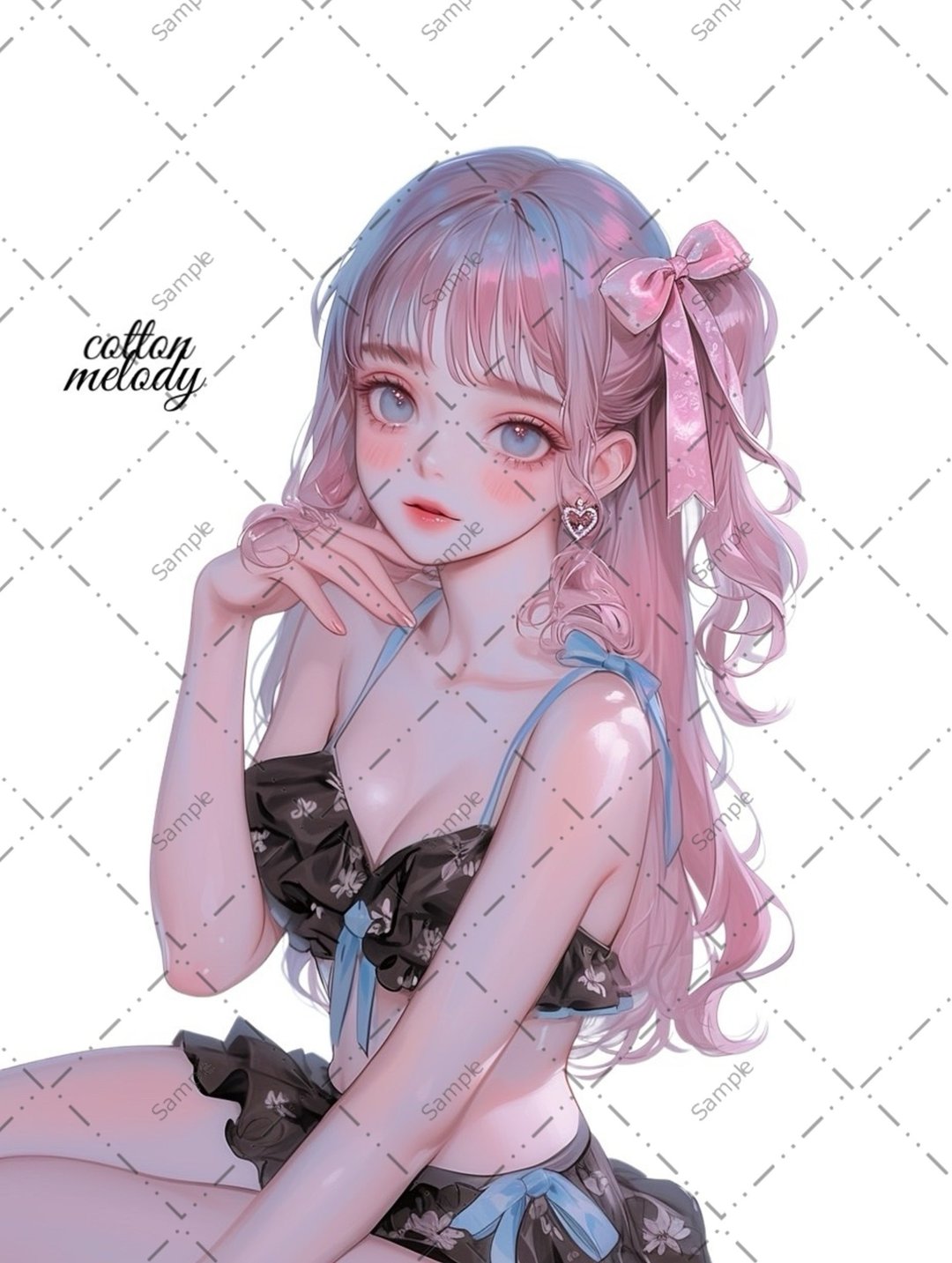 original sticker no.1241 人物贴纸 原创贴纸 人物贴纸 女孩贴纸 原创人物贴纸 - 贴纸 - 纸 
