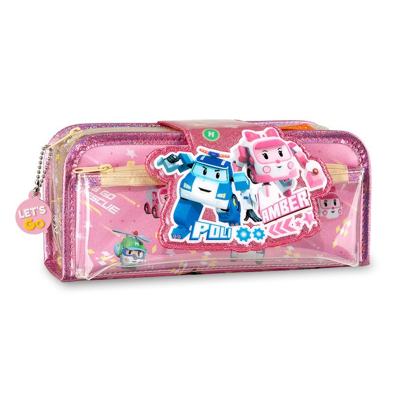 救援小英雄波力联名 2in1趣味铅笔盒-安宝 FunTime - 铅笔盒/笔袋 - 聚酯纤维 粉红色