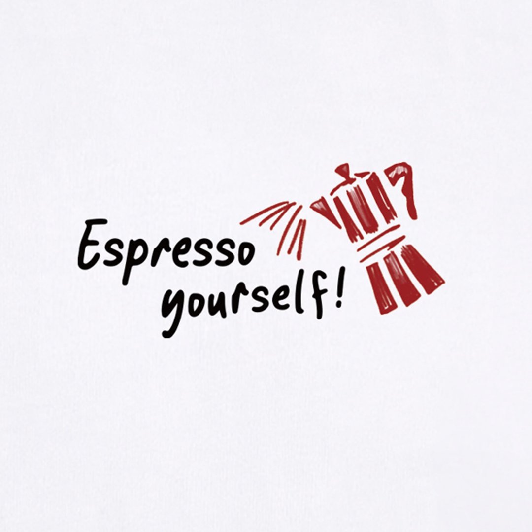 Espresso yourself T恤-白色(男女同款) - 男装上衣/T 恤 - 棉．麻 白色
