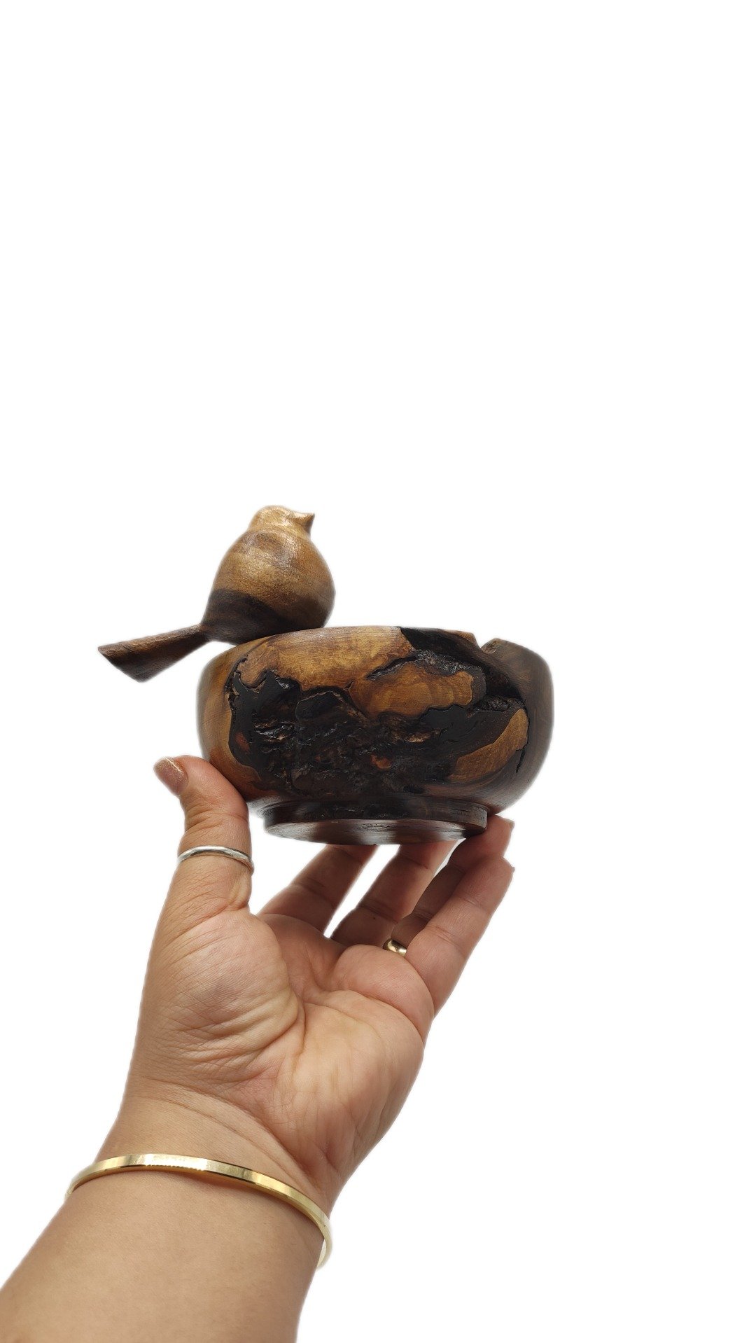 wooden ashtray with bird - 其他 - 木头 