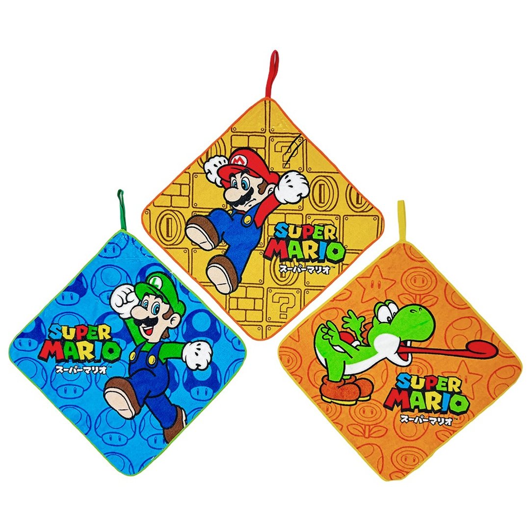 日本丸真 Super Mario 挂绳小方巾三入组 最佳拍档 - 毛巾浴巾 - 其他材质 