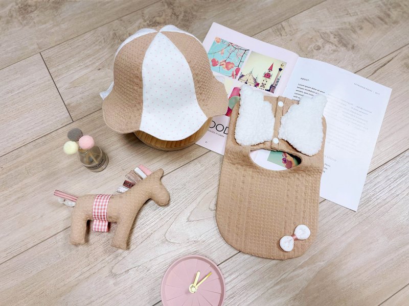 初学新手含材料缝纫体验课程婴幼儿小物弥月礼围兜花瓣帽安抚玩偶 - 编织/羊毛毡/布艺 - 棉．麻 