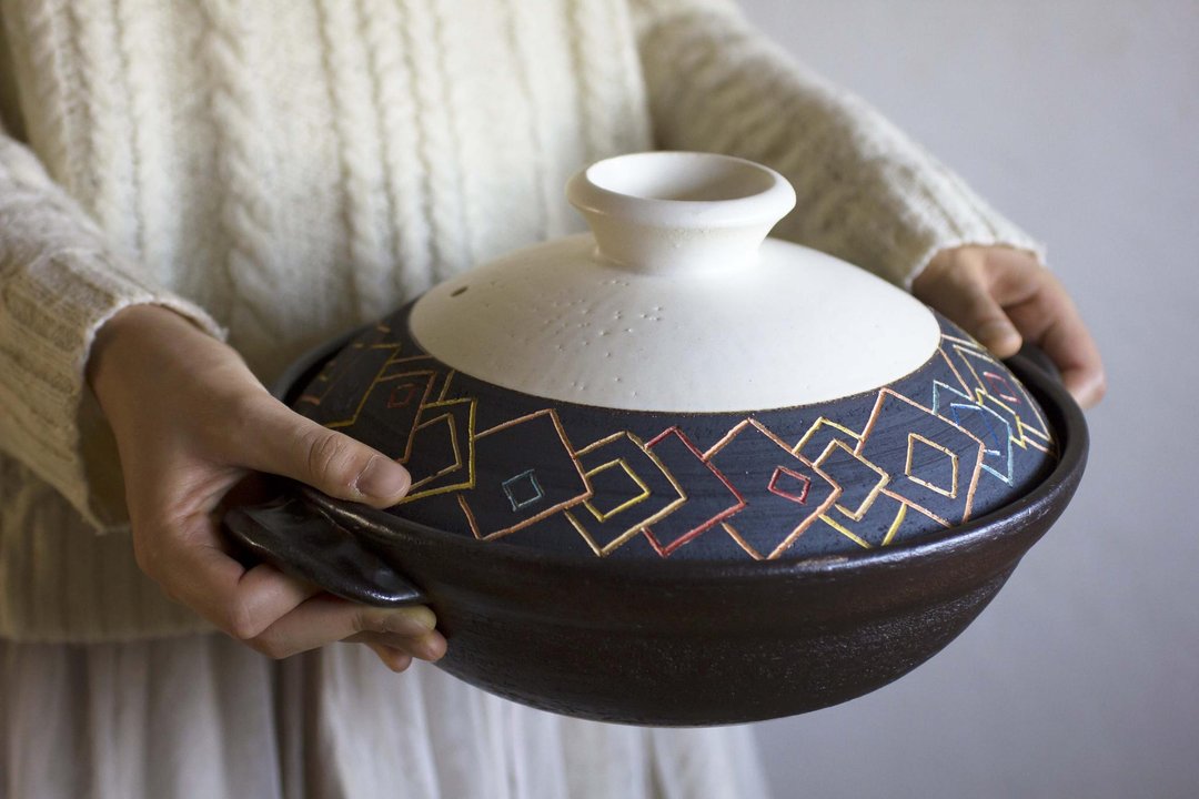 Earth pot square 3 - 厨房用具 - 陶 黑色