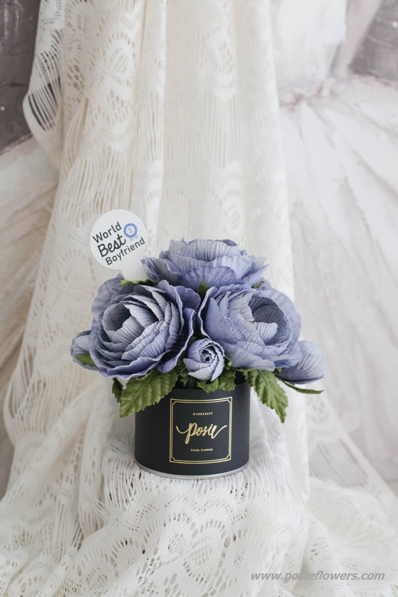 Blueberry - Uncondition Love Collection Aromatic Small Gift Box - 摆饰 - 纸 蓝色