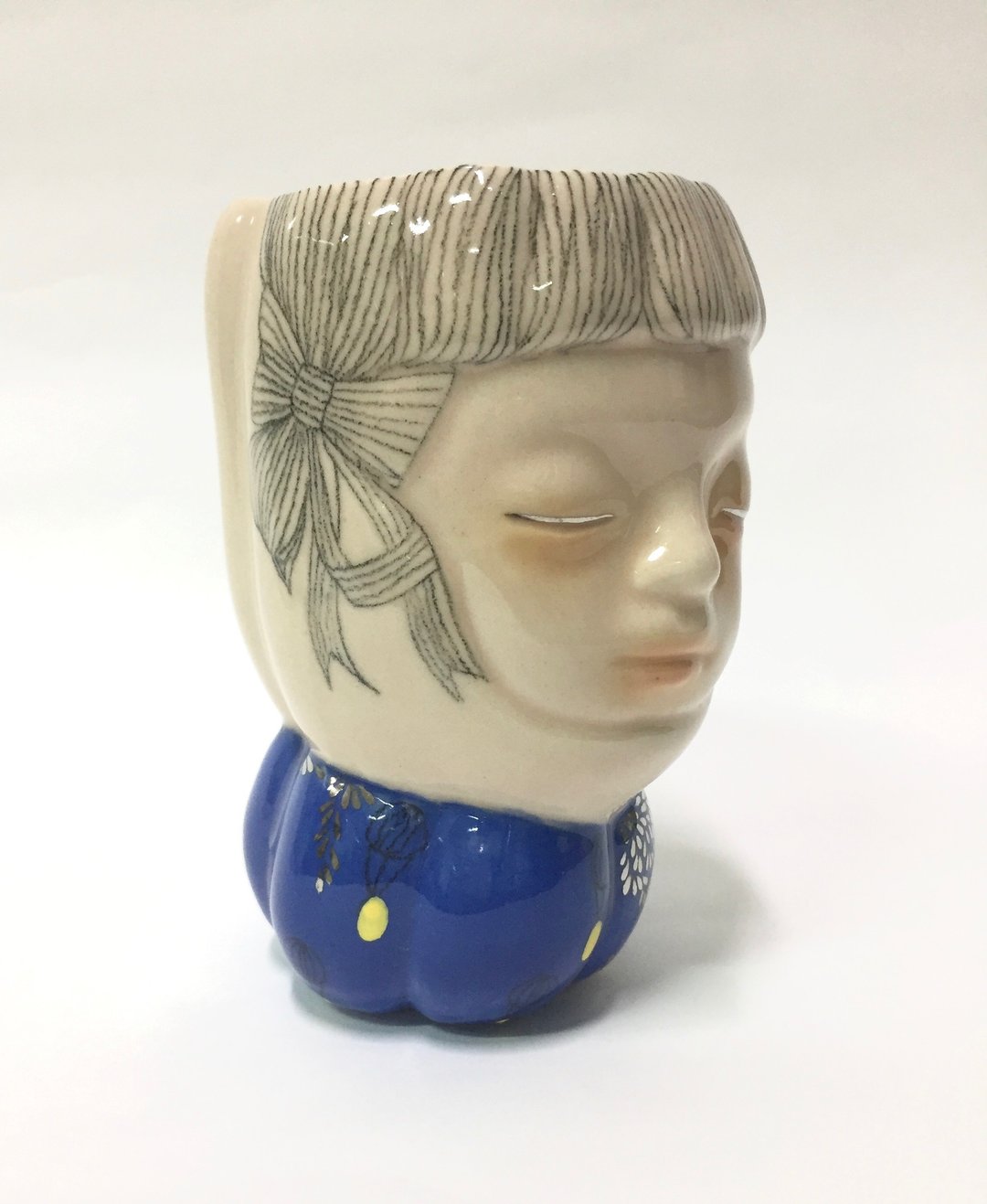 郊游系列：热气球上升 - 花瓶/陶器 - 陶 蓝色
