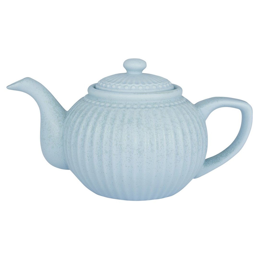 丹麦GreenGate Alice ice blue 茶壶 - 茶具/茶杯 - 陶 多色