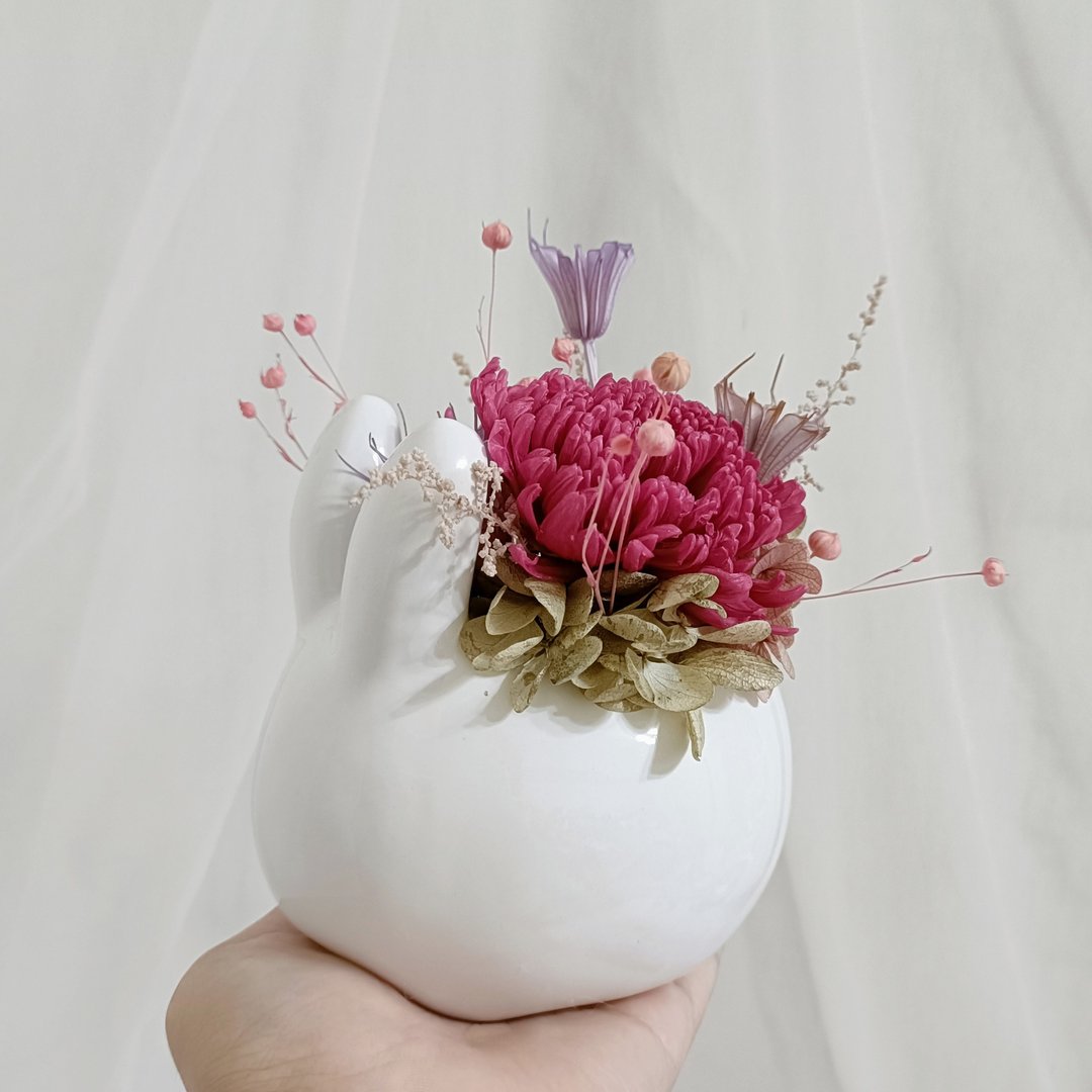 【数位】 钱兔似锦永生兔结婚捧花永生干燥花毕业谢师礼物生日毕 - 线上课程/教学影片 - 植物．花 多色