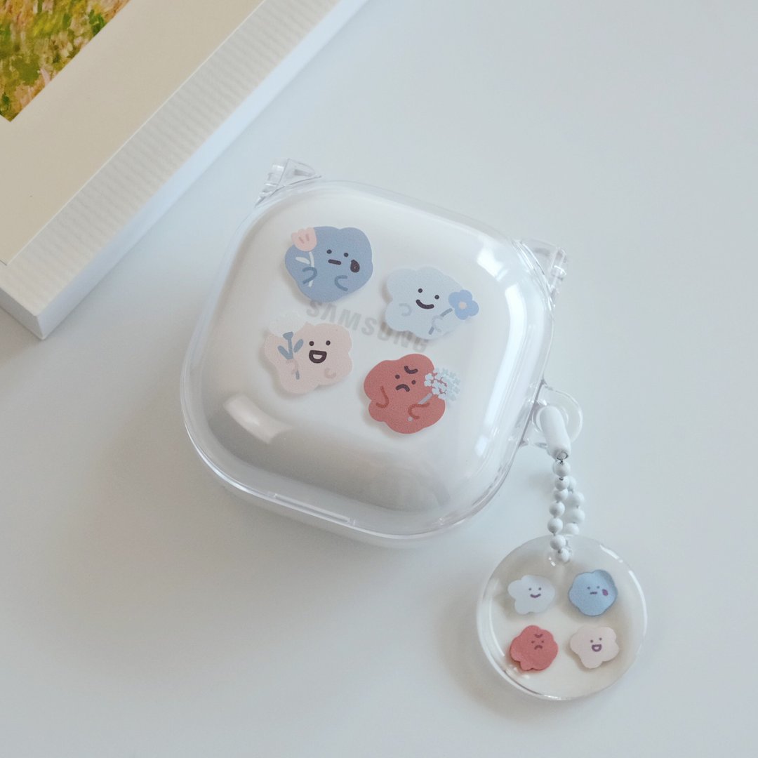 小花喜怒哀乐 Samsung Galaxy Buds 系列 耳机保护套 耳机壳 - 耳机收纳 - 塑料 透明