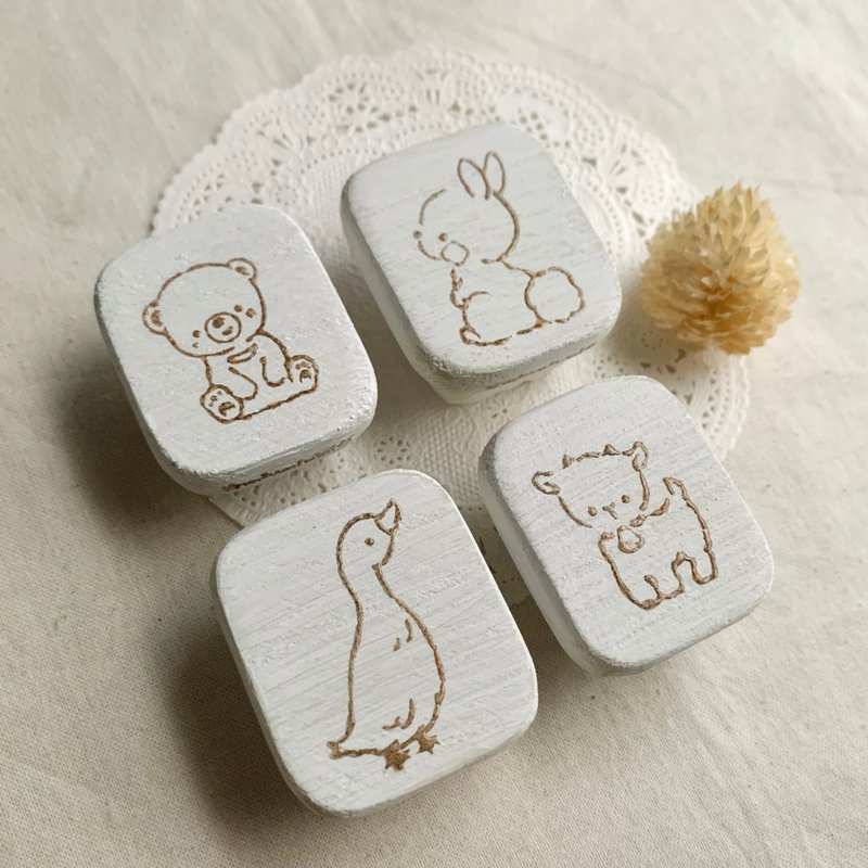 橡皮图章 【天真可爱的小动物印章】定制 - 印章/印台 - 其他材质 