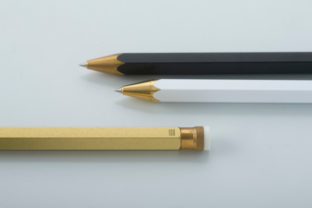 Pencillest 六角黄铜可擦笔 - 其他书写用品 - 铜/黄铜 金色