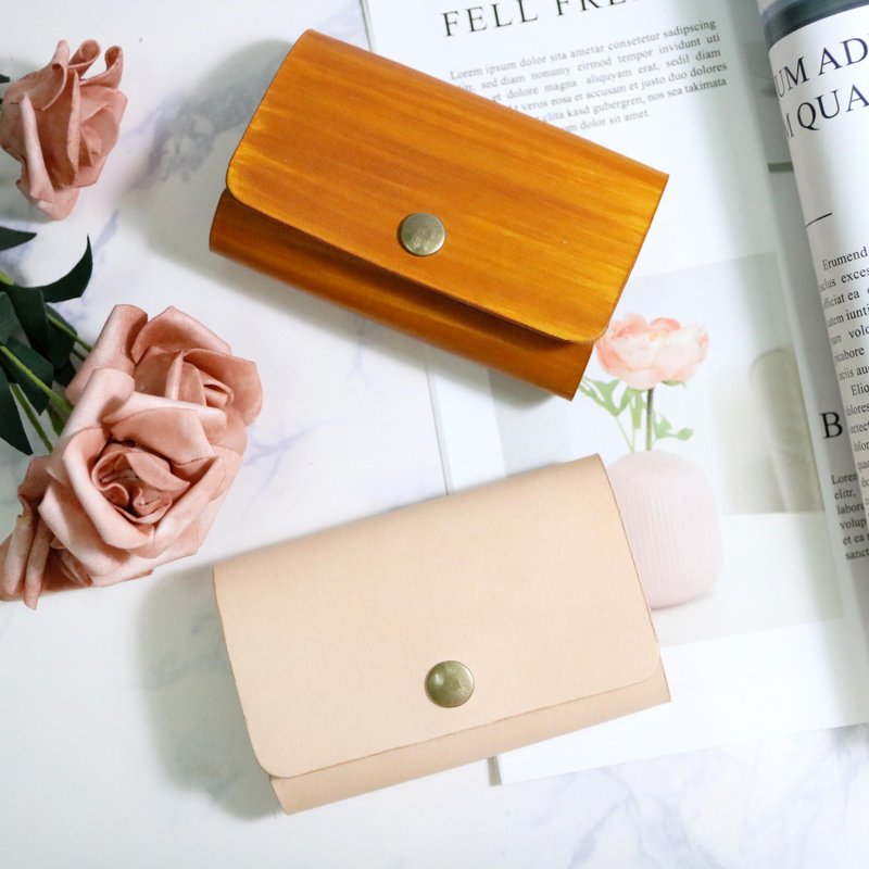 多功能名片零钱包/皮革零钱包/皮革课程/一人成团/新手友善 - 皮件 - 真皮 