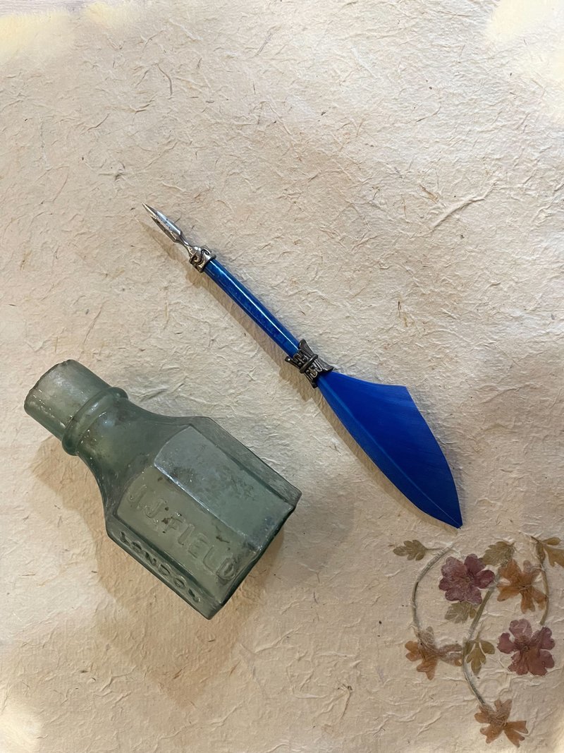 英国百年手工八角边形墨水瓶  J.J. Field London - 其他书写用品 - 玻璃 