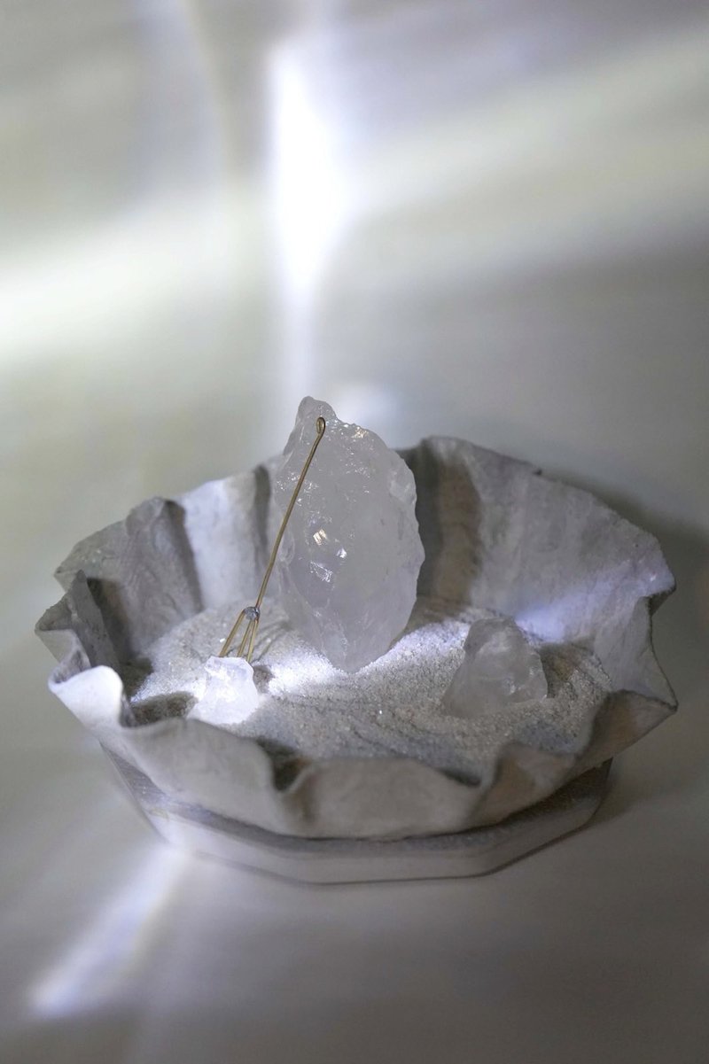 水泥布盆枯山水(水晶) - 摆饰 - 水泥 灰色
