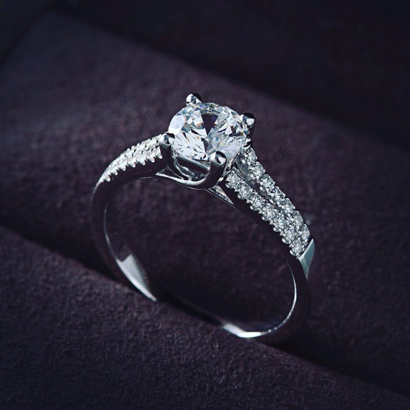 Frankness｜18K白金钻石婚戒BL1027 ｜玫瑰金／钻戒／情侣／订制／定制化 - 对戒 - 其他金属 银色