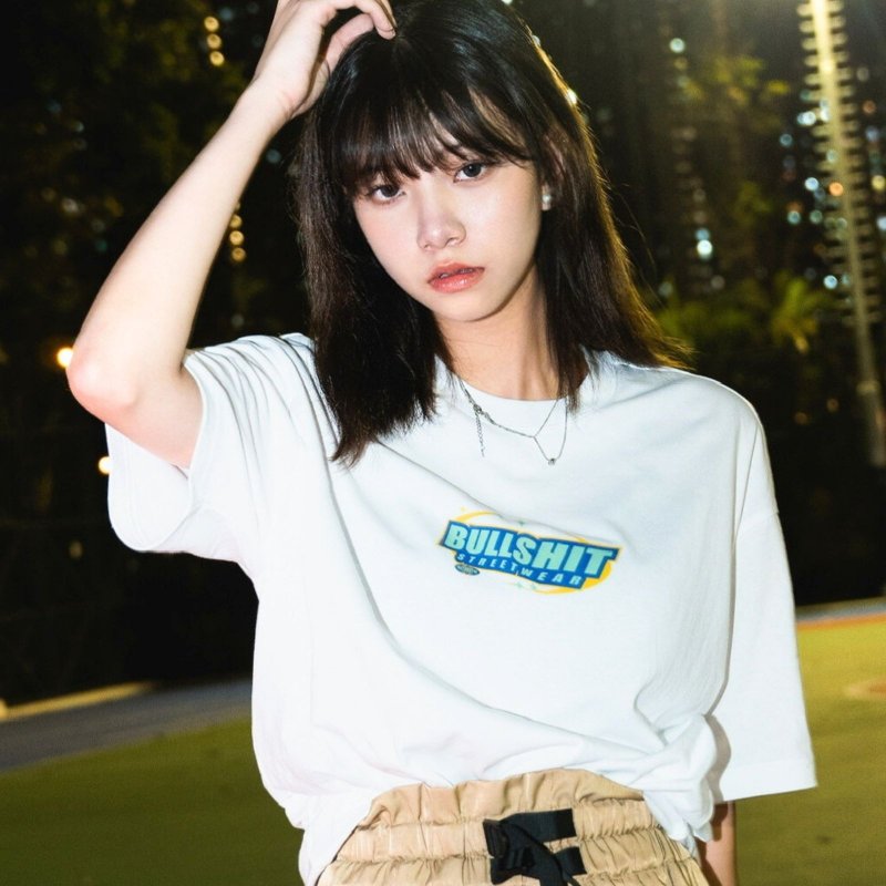 【CREEPS】Bullshit Streetwear 宽松重磅印花T恤 210g - 男装上衣/T 恤 - 棉 多色