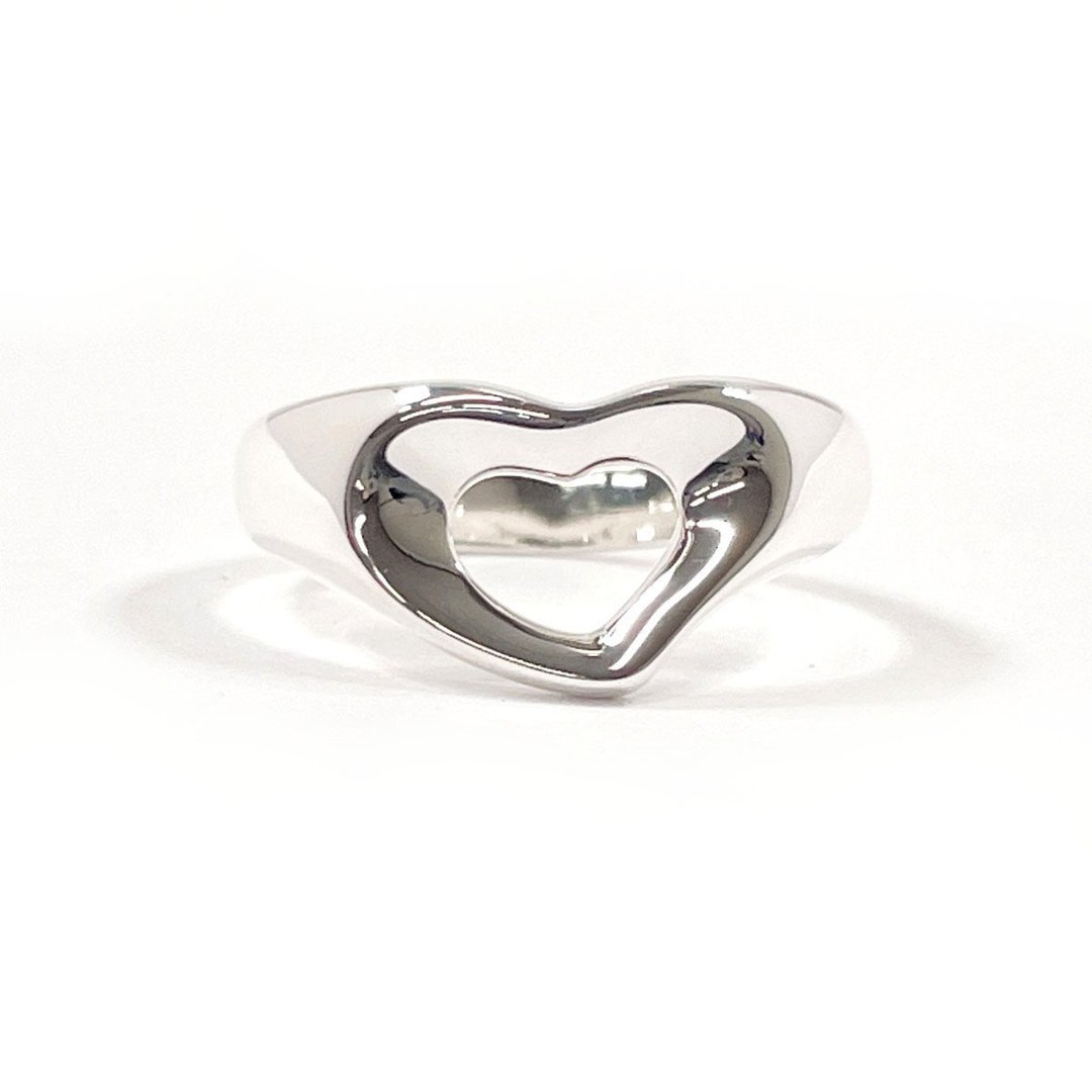【日本直送 二手美品】10.5号 蒂芙尼 TIFFANY&Co. 戒指 经典心形 艾尔莎·柏瑞蒂 银 925 - 戒指 - 纯银 银色