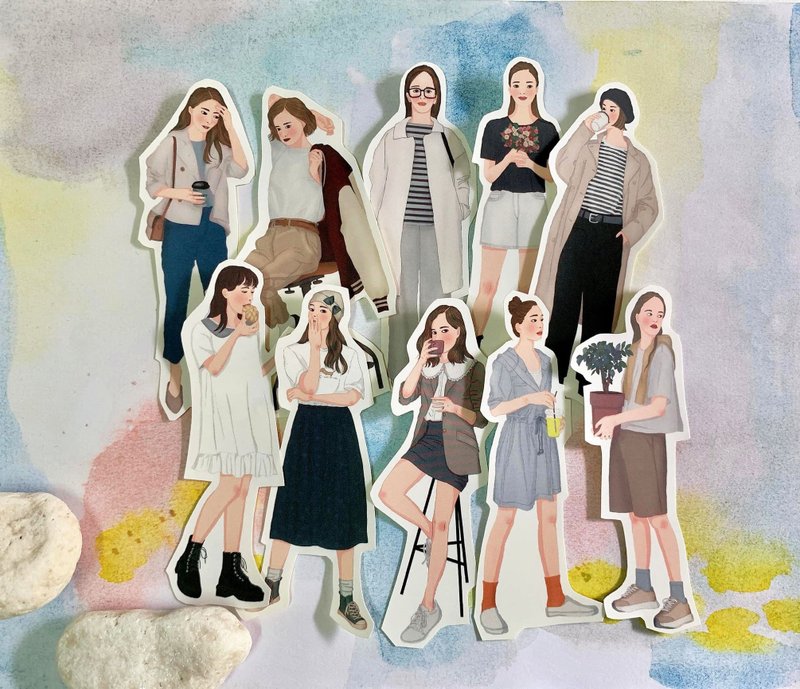 Beautiful Day  女孩贴纸组 - 贴纸 - 纸 