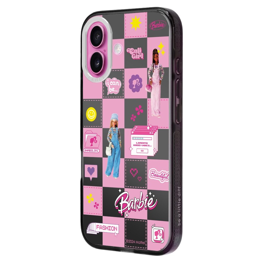 Barbie 镜面Y2K棋盘 磁吸版 透黑框 iPhone 16 15 14 13 Pro Max - 手机壳/手机套 - 环保材料 黑色