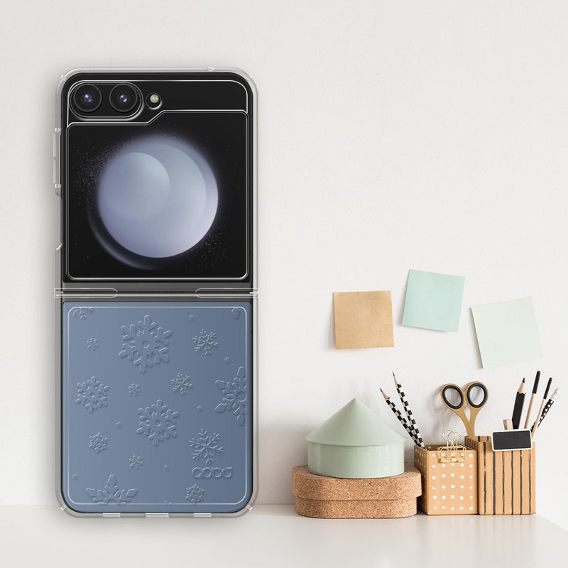 Samsung Flip6/Flip5 5G 浮雕感轻薄军规防摔手机壳-映雪 - 手机壳/手机套 - 其他材质 多色