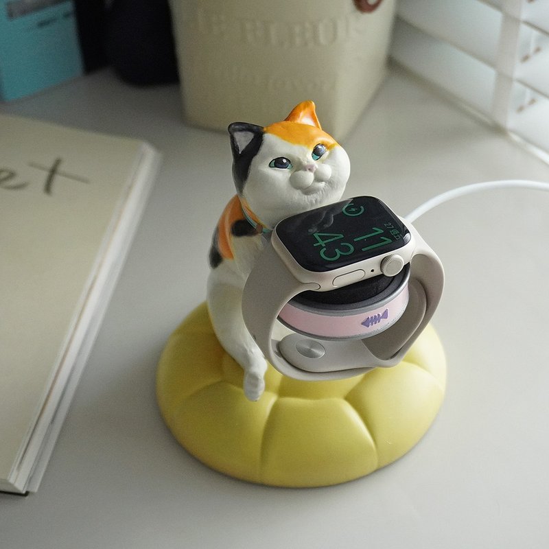 Apple Watch 疗愈宠物充电座 / 香氛座 / 礼物推荐 三花猫 - 摆饰 - 其他材质 橘色