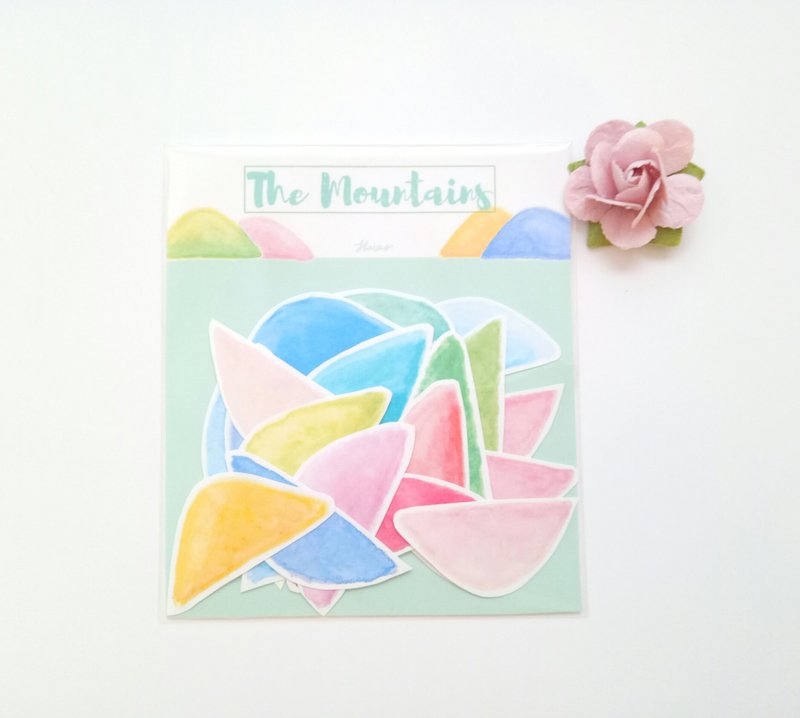 水彩小山们-贴纸组(24入) - 贴纸 - 纸 多色