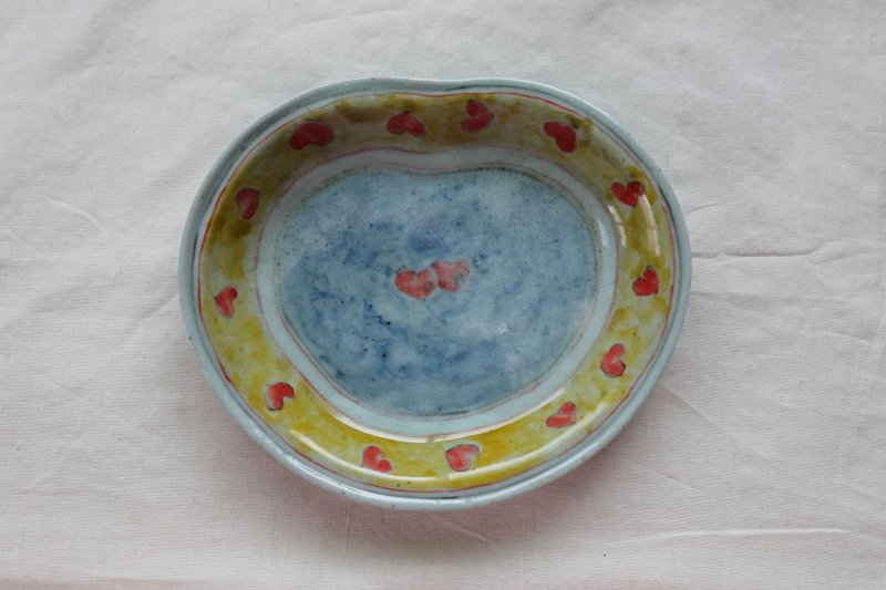 手绘爱心盘 - 盘子/餐盘/盘架 - 瓷 