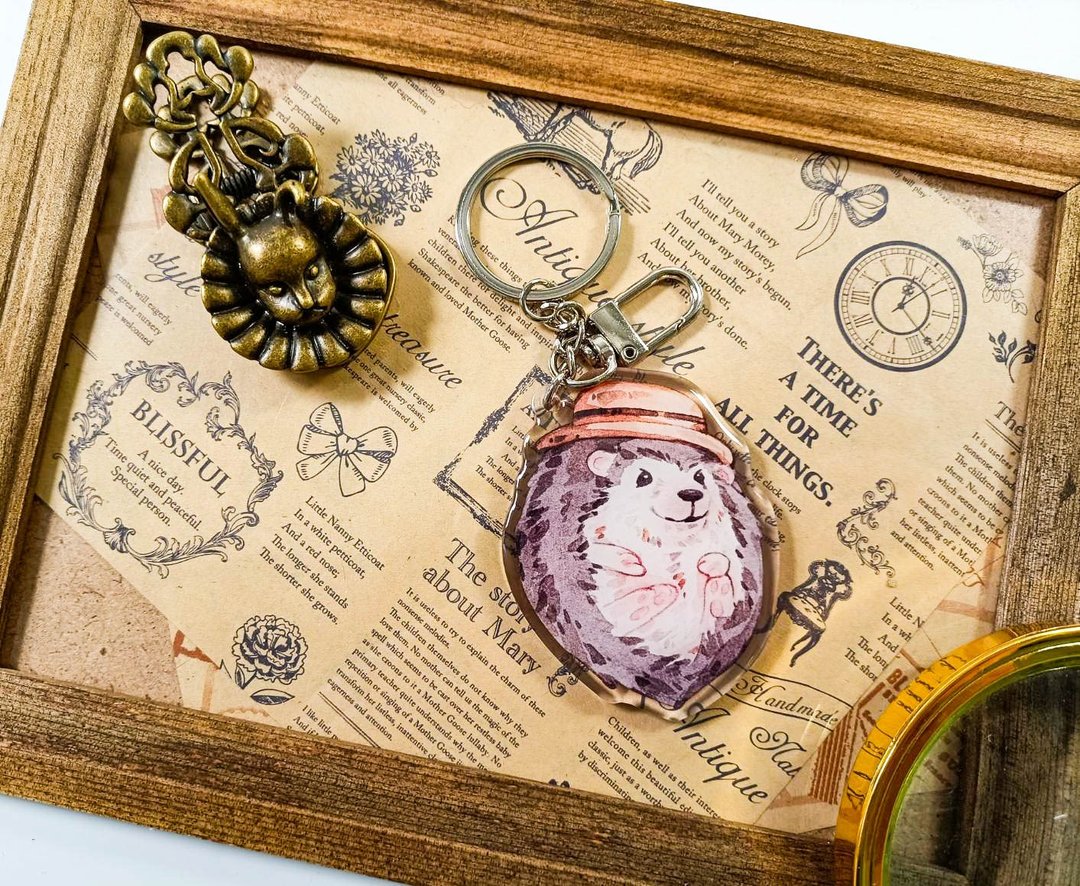 KR519可愛吊飾cute pendant_hedgehog.B/ 晶透吊飾_鑰匙圈 - 钥匙链/钥匙包 - 塑料 多色