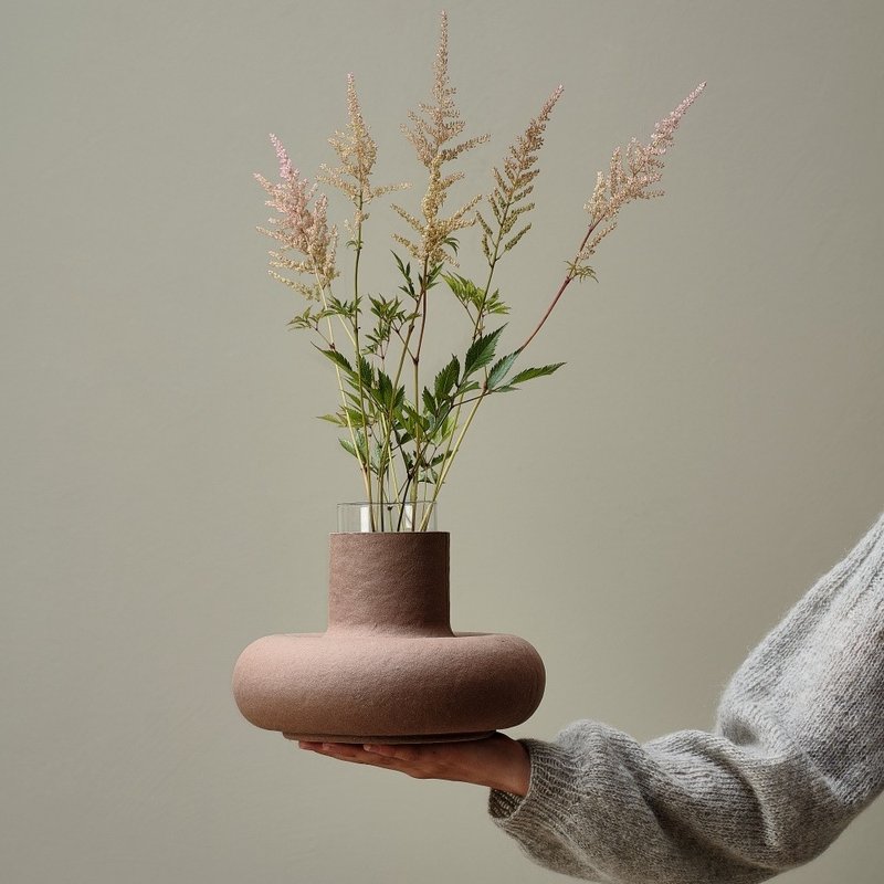 caminoHOME选品 Flora 再生圆弧自然花瓶 侘寂风花器 花艺 - 花瓶/陶器 - 纸 多色