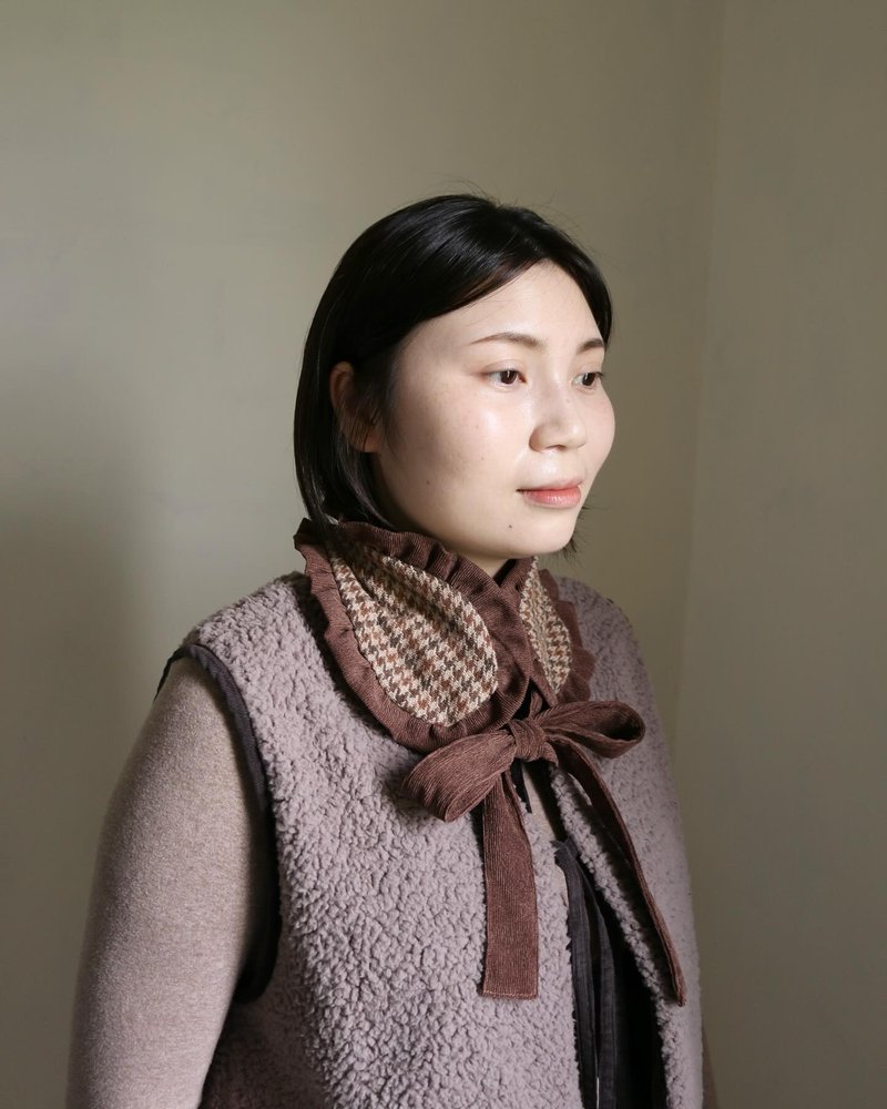 Coffee - 花边两用保暖巾 - 围巾/披肩 - 其他材质 多色