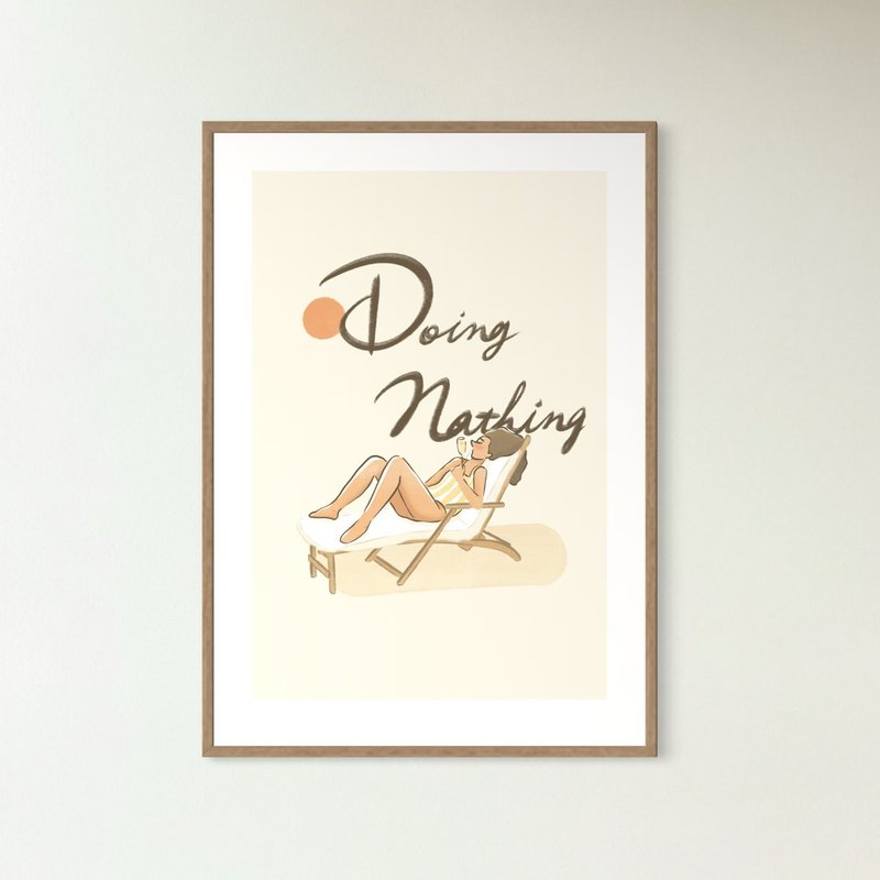 Doing nothing 印刷画作 墙壁装饰 - 海报/装饰画/版画 - 纸 白色