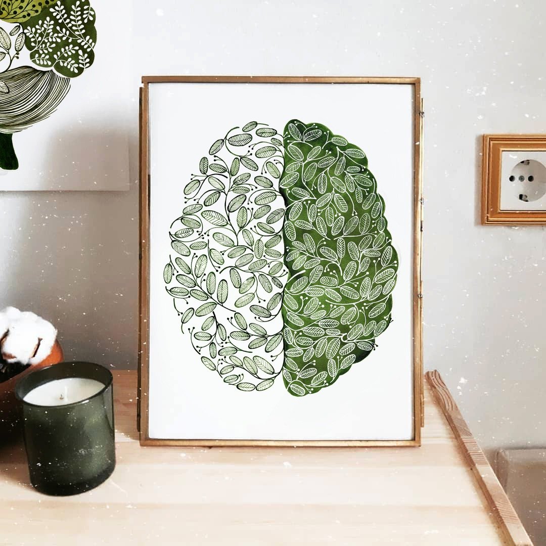 Watercolor print USE IT (vertical) - 墙贴/壁贴 - 纸 绿色