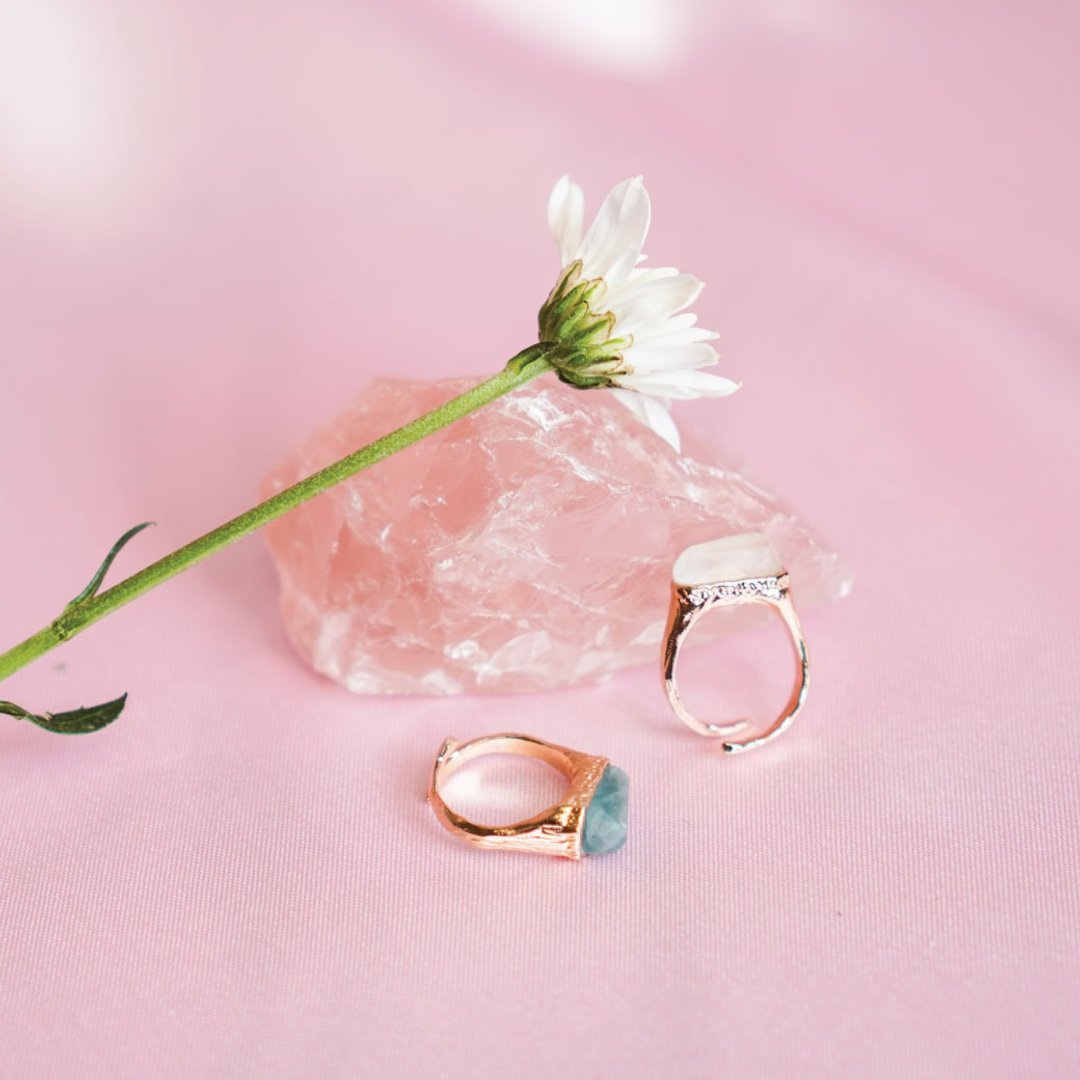 Audrey Ring - 戒指 - 半宝石 粉红色